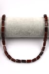 Red Jasper Doğal Taş Dizi 7 x 12 mm Boru Kesim