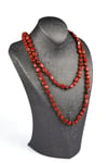 Red Jasper Doğal Taş Düğümlü Tımbıl Kolye