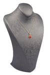 Red Jasper Doğal Taş Gold Renkli Kolye