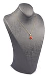Red Jasper Doğal Taş Gold Renkli Kolye