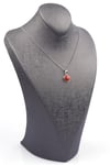 Red Jasper Doğal Taş Gümüş Renkli Kolye