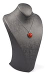 Red Jasper Doğal Taş Gümüş Renkli Kolye