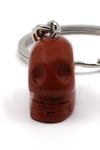 Red Jasper Doğal Taş Kuru Kafa Model Anahtarlık