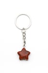 Red Jasper Doğal Taş Yıldız Model Anahtarlık
