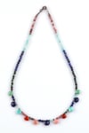 Rodonit - Amazonit - Lapis Lazuli - Anyolit - Akik - Yeşil Kuvars Doğal Taş Tasarım Kolye