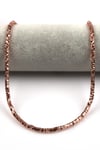 Rose Renkli Hematit Dizi 1 x 4 mm Civata Kesim