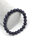 Safir Doğal Taş Bileklik 8 mm Küre Kesim