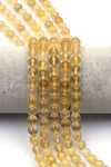 Sarı Florit Doğal Taş Dizi 8 mm Küre Kesim - DZ-1480
