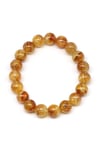 Sarı Topaz Doğal Taş Bileklik 10 mm Küre Kesim