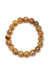 Sarı Topaz Doğal Taş Bileklik 10 mm Küre Kesim