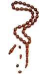 Selamet Şeker Cocobolo Ağacı Tesbih 9 x 12 mm Beyzi Kesim - TGMS-4