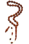 Selamet Şeker Cocobolo Ağacı Tesbih 9 x 12 mm Beyzi Kesim - TGMS-4
