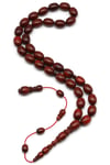 Selamet Şeker Kızıl Cocobolo Ağacı Tesbih 9 x 12 mm Badem Kesim - TGMS-2