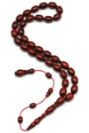 Selamet Şeker Kızıl Cocobolo Ağacı Tesbih 9 x 12 mm Badem Kesim - TGMS-2