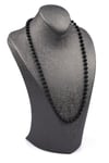 Shungite Doğal Taş 6 mm Düğümlü Kolye