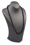 Shungite Doğal Taş 6 mm Düğümlü Kolye