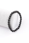 Shungite Doğal Taş Bileklik 6 mm Küre Kesim