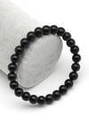 Shungite Doğal Taş Bileklik 8 mm Küre Kesim
