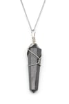 Shungite Doğal Taş Tel Sarmalı Kolye