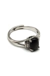 Silver Obsidyen Doğal Taş Ayarlanabilir Yüzük - YZK-0142