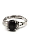 Silver Obsidyen Doğal Taş Ayarlanabilir Yüzük - YZK-0142