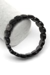 Silver Obsidyen Doğal Taş Bileklik 11 x 15 mm Özel Kesim