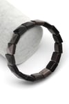 Silver Obsidyen Doğal Taş Bileklik 12 x 12 mm Özel Kesim