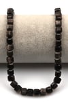 Silver Obsidyen Doğal Taş Dizi 6 mm Küp Kesim - DZ-1156