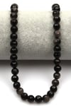 Silver Obsidyen Doğal Taş Dizi 8 mm Fasetli Küre Kesim - DZ-0831