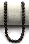 Silver Obsidyen Doğal Taş Dizi 8 mm Fasetli Küre Kesim - DZ-0831