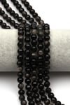Silver Obsidyen Doğal Taş Dizi 8 mm Fasetli Küre Kesim - DZ-0831