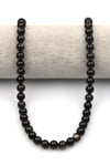 Silver Obsidyen Doğaltaş Dizi 8 mm Küre Kesim