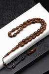 Sırçalı Kuka Ağacı Tesbih 6 x 10 mm Beyzi Kesim - T-1829