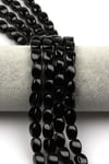 Siyah Akik Doğaltaş Dizi 8 x 11 mm Burgu Kesim