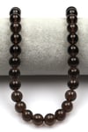 Smoky Obsidyen Doğal Taş Dizi 10 mm Küre Kesim - DZ-0799
