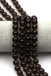 Smoky Obsidyen Doğal Taş Dizi 10 mm Küre Kesim - DZ-0799