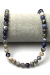 Sodalit Doğal Taş Dizi 8 mm Küre Kesim - DZ-0795