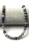 Sodalit Doğal Taş Dizi 8 mm Küre Kesim - DZ-0795