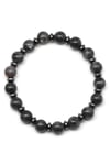 Spektrolit-Hematit Doğal Taş Bileklik 8 mm Küre Kesim - BLK-2049