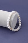 Süt Opal Doğal Taş Bileklik 8 mm Küre Kesim