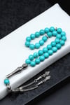 Turkuaz Doğal Taş Tesbih 8 mm Küre Kesim TSB-0575