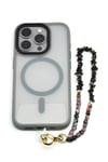 Turmalin-Golden Obsidyen Doğal Taş Telefon Askısı - ANH-0137