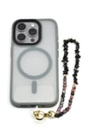 Turmalin-Golden Obsidyen Doğal Taş Telefon Askısı - ANH-0137
