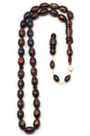 Usta İşçilikli Kafur Ağacı Tesbih 8 x 13 mm Arpa Kesim