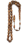 Usta İşçilikli Öd Ağacı Tesbih 8 x 11 mm Badem Kesim