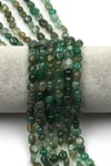Yeşil Akik Doğal Taş Dizi 6 x 8 mm Mercimek Kesim