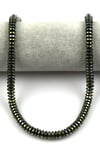Yeşil Renkli Hematit Dizi 3 x 8 mm Rondel Kesim