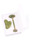 Yeşim Doğal Taş 2’li Özel Kutulu Set Face Roller + Gua Sha Masaj Taşı