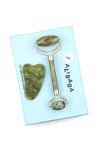 Yeşim Doğal Taş 2’li Özel Kutulu Set Face Roller + Gua Sha Masaj Taşı