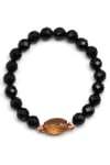Zultanit-Oniks Doğal Taş Bileklik 8 mm Fasetli Küre Kesim - BLK-2269
